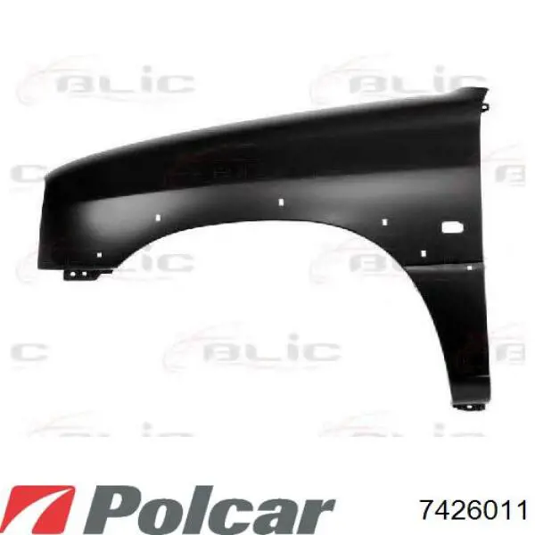 Do koszyka 5771065J10000 Suzuki Błotnik przedni lewy