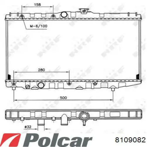 Chłodnica silnika Polcar 8109082 cena, od 111,81 USD