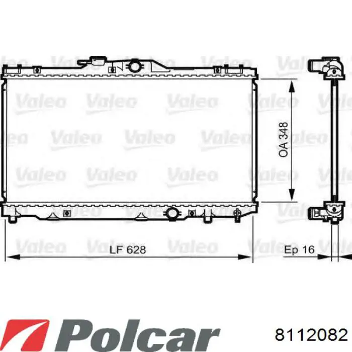 Chłodnica silnika 8112082 Polcar