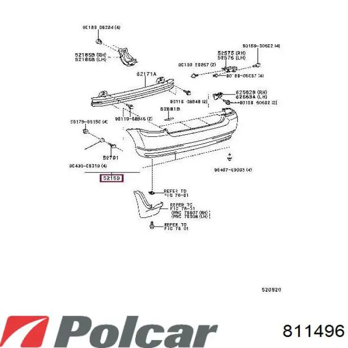 Do koszyka Zderzak tylny Toyota Corolla  E12