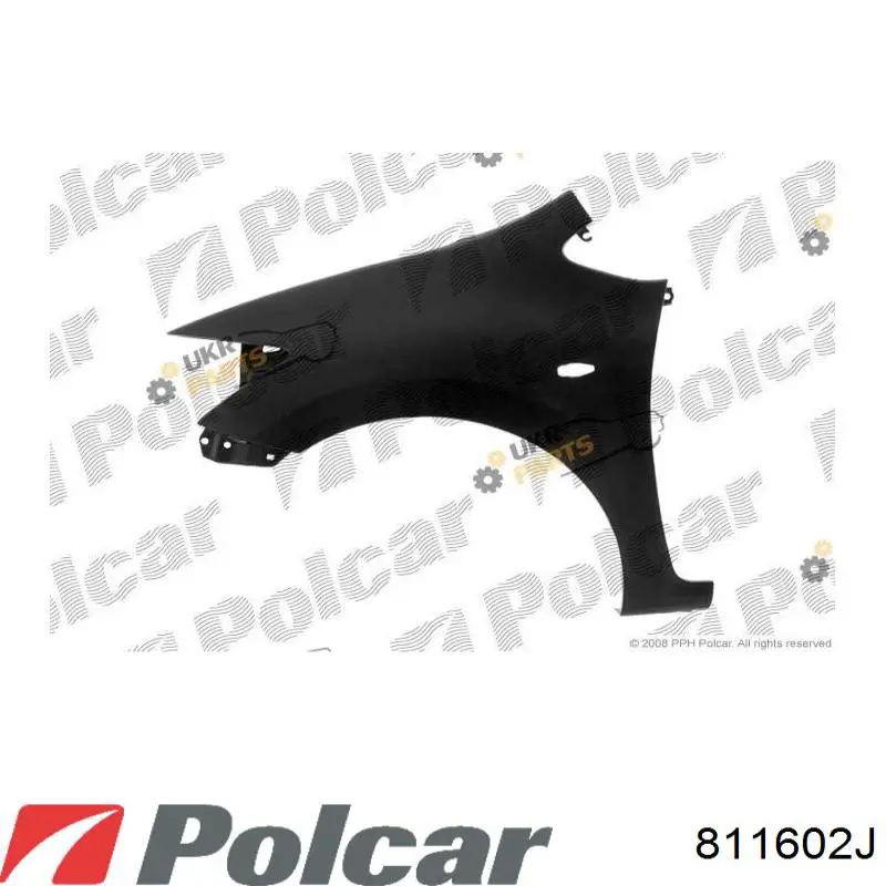 Do koszyka 5380112A00 Toyota Błotnik przedni prawy