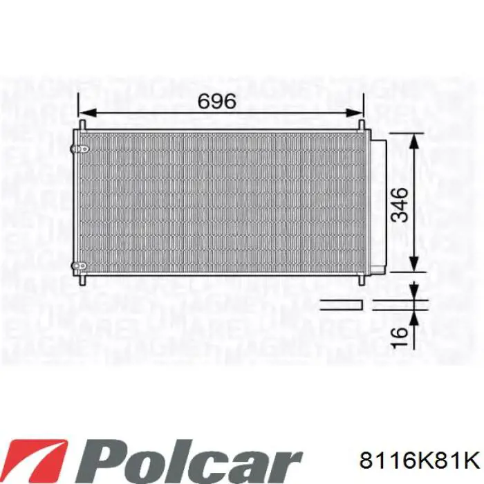 Chłodnica klimatyzacji VALEO 814205 cena, od 109,08 USD