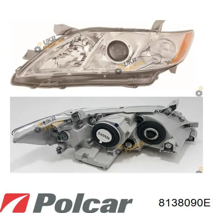 Do koszyka 8138090E Polcar Reflektor lewy