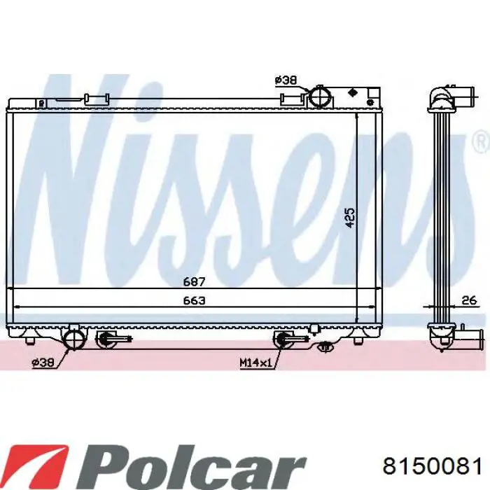 Chłodnica silnika 8150081 Polcar