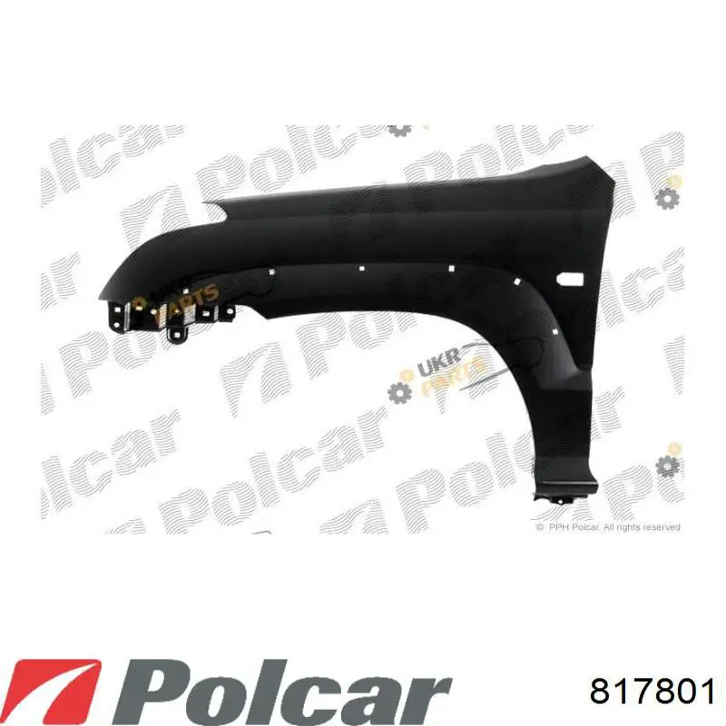 Błotnik przedni lewy Polcar 817801 cena, od 223,85 USD