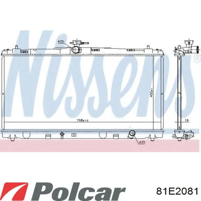 81E2081 Polcar Chłodnica silnika