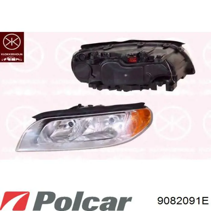 9082091E Polcar Reflektor lewy