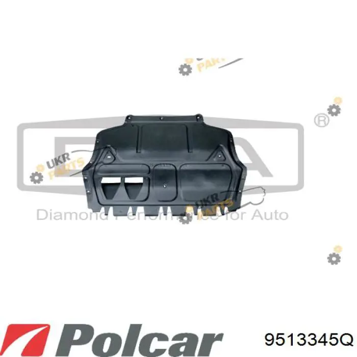 Do koszyka 9513345Q Polcar Osłona silnika, miski (przedziału silnika)