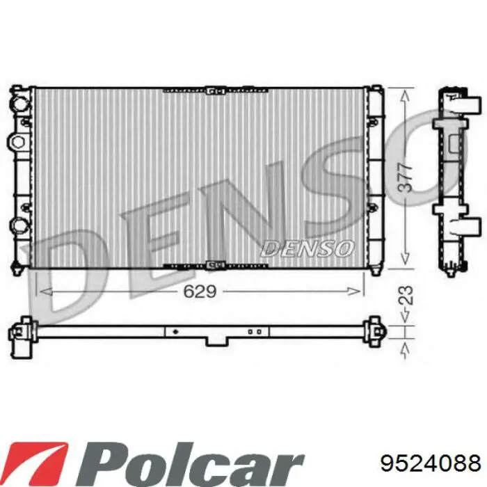 Do koszyka 9524088 Polcar Chłodnica silnika