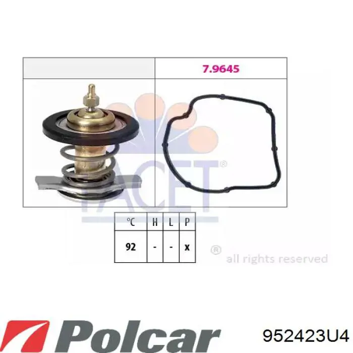 Do koszyka 952423U4 Polcar Wentylator elektryczny układu chłodzenia kompletny (silnik+wirnik)