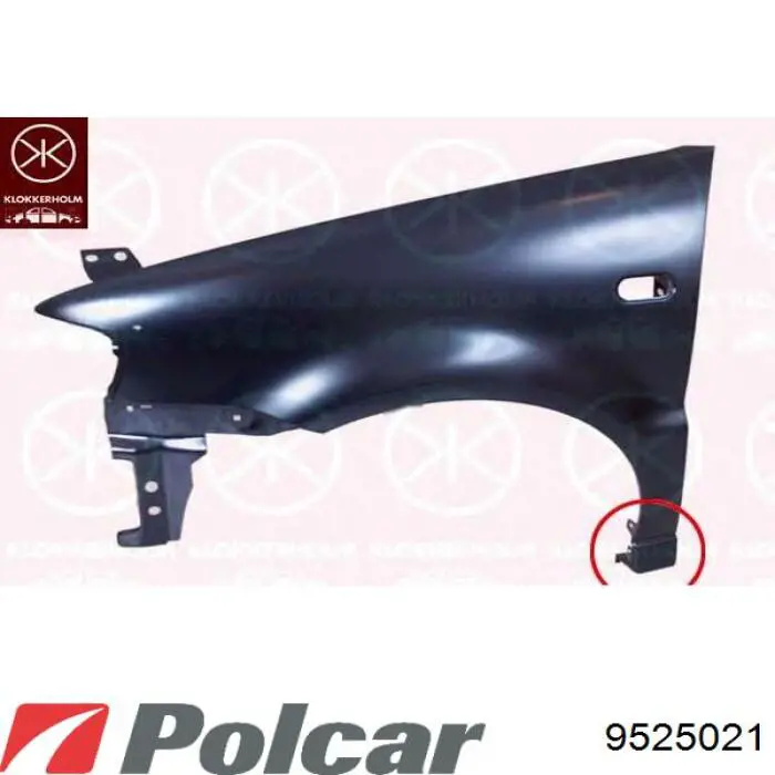 Błotnik przedni prawy Volkswagen Polo III hatchback (6N2) (1999 - 2001) cena, od 83,21 USD