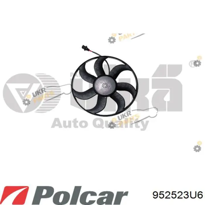 Do koszyka 952523U6 Polcar Wentylator elektryczny klimatyzacji kompletny (silnik+wirnik)