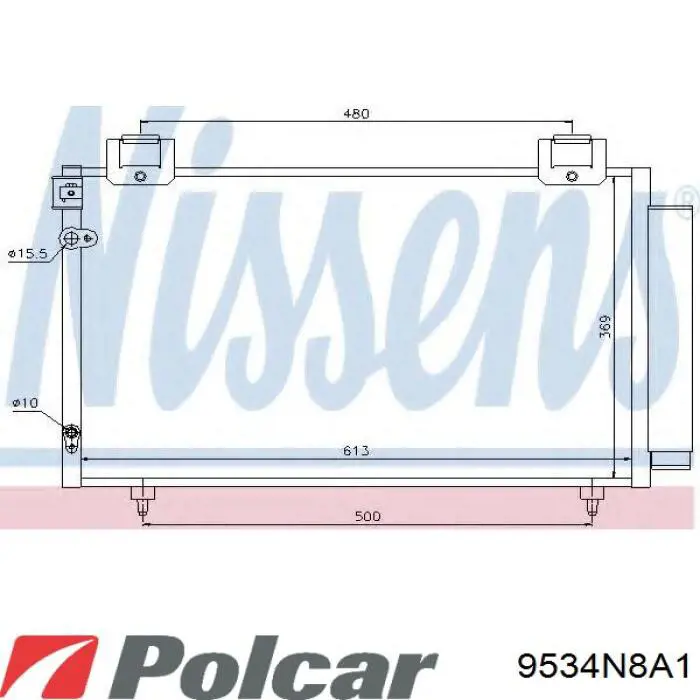 Chłodnica nagrzewnicy (ogrzewacza) 9534N8A1 Polcar