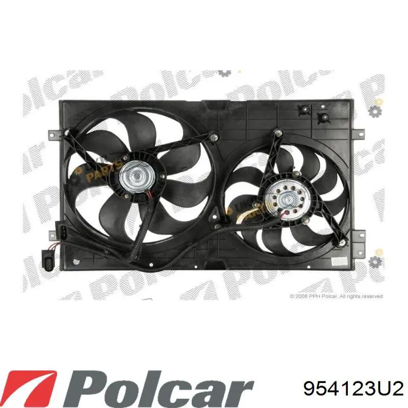 Wentylator elektryczny układu chłodzenia kompletny (silnik+wirnik) Polcar 954123U2 cena, od 62,95 USD