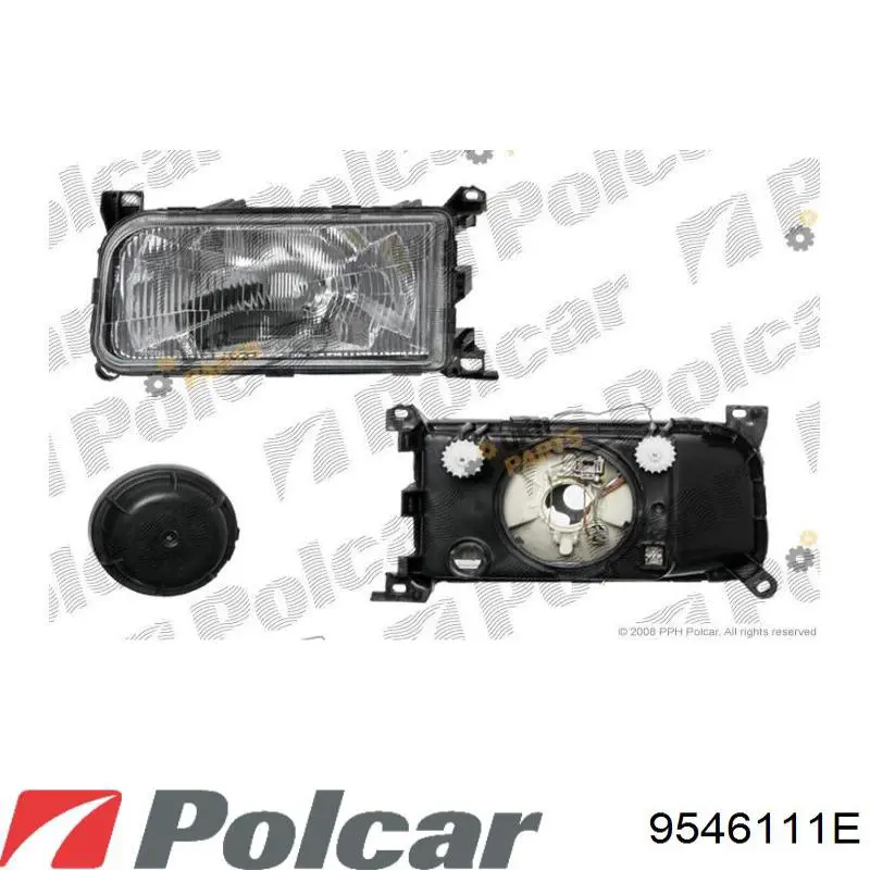 9546111E Polcar Reflektor lewy