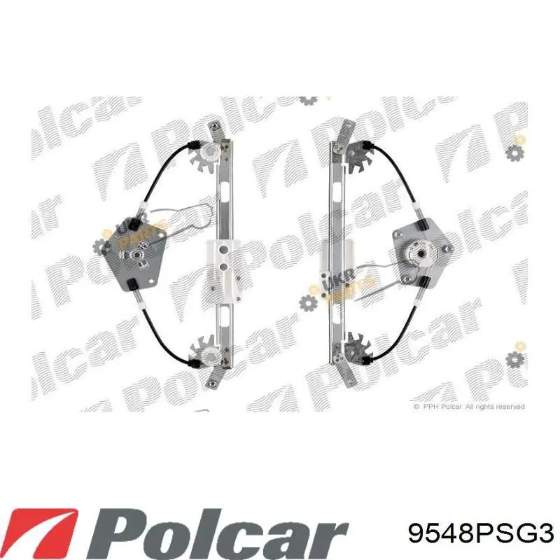 Mechanizm podnoszenia szyby drzwi tylnych lewych Polcar 9548PSG3 cena, od 45,25 USD