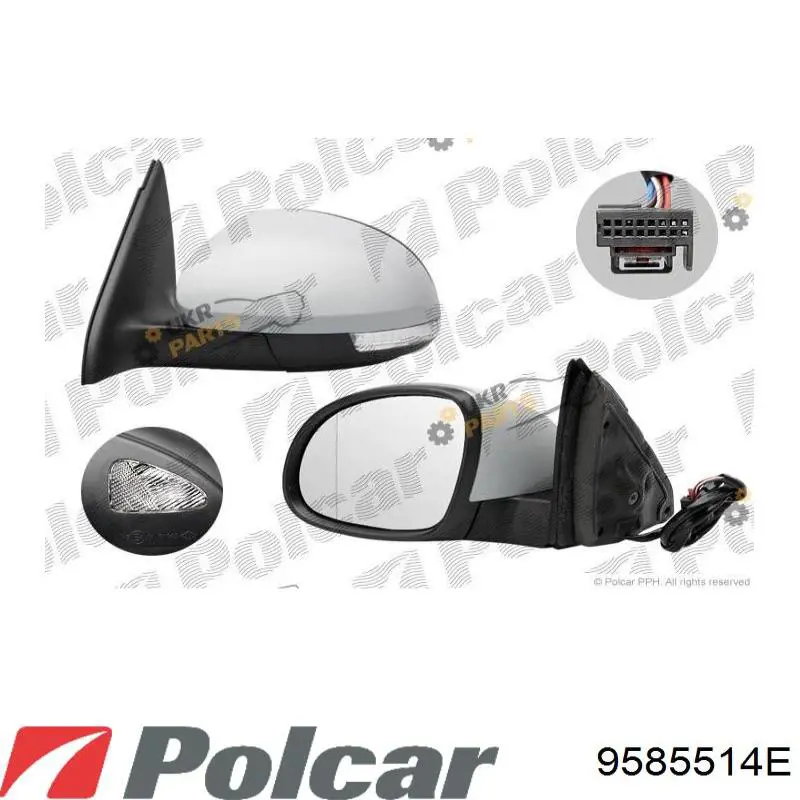Lusterko wsteczne lewe VAG 5N1857507S9B9 cena, od 113,63 USD