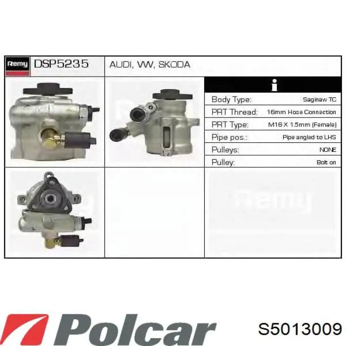 S5013009 Polcar Pompa wspomagania hydraulicznego kierownicy
