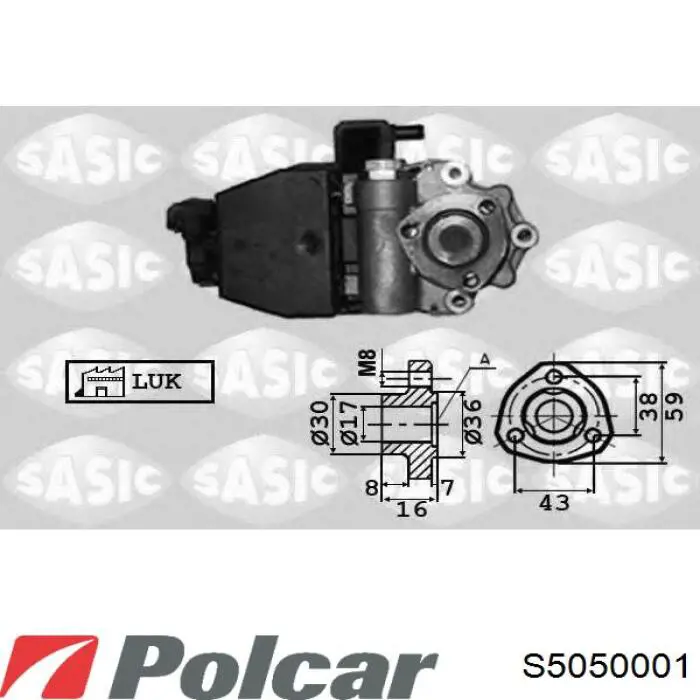 S5050001 Polcar pompa wspomagania hydraulicznego kierownicy