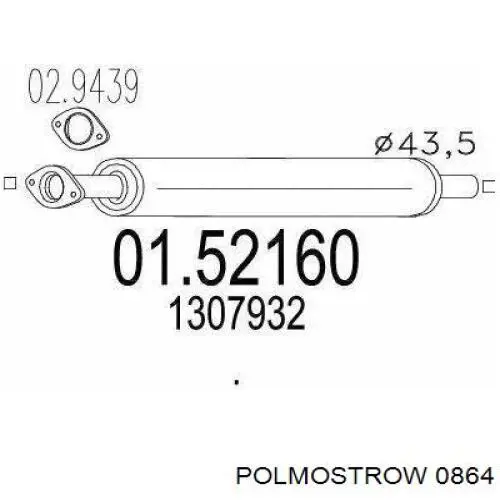 Tłumik, przednia część Ford Focus 2 (DA)