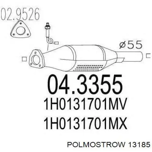 Tłumik, tylna część Polmostrow 13185 cena, od 154,64 USD