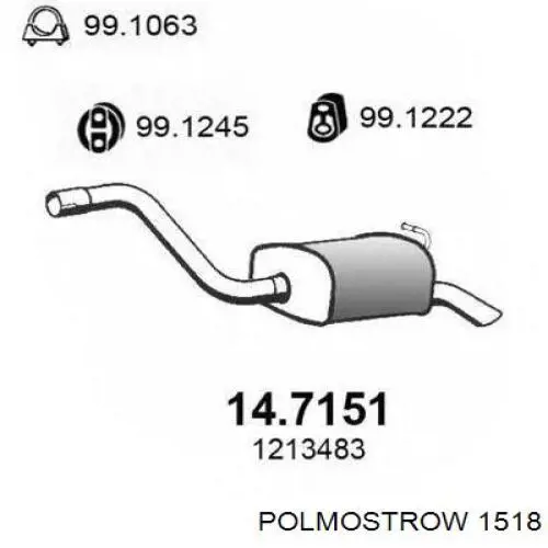Tłumik, tylna część do Nissan X-Trail  T31