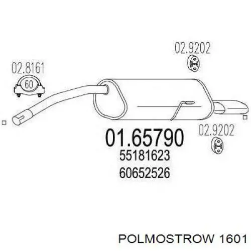 Tłumik, tylna część Alfa Romeo 156 sedana (932) (1997 - 2005) cena, od 116,19 USD