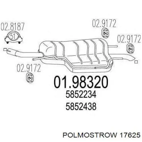 17625 Polmostrow Tłumik, tylna część