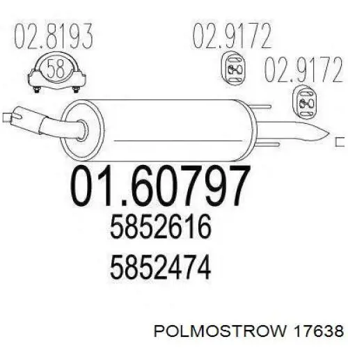 17638 Polmostrow Tłumik, tylna część