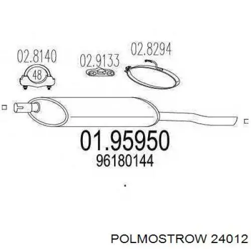 Tłumik, tylna część Polmostrow 24012 cena, od 59,91 USD