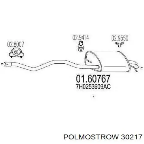 30217 Polmostrow Tłumik, tylna część