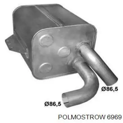 Tłumik, tylna część Mercedes A9734900001 cena, od 225,50 USD