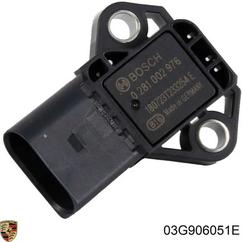 Do koszyka 03G906051E Porsche Czujnik ciśnienia w kolektorze ssącym, MAP