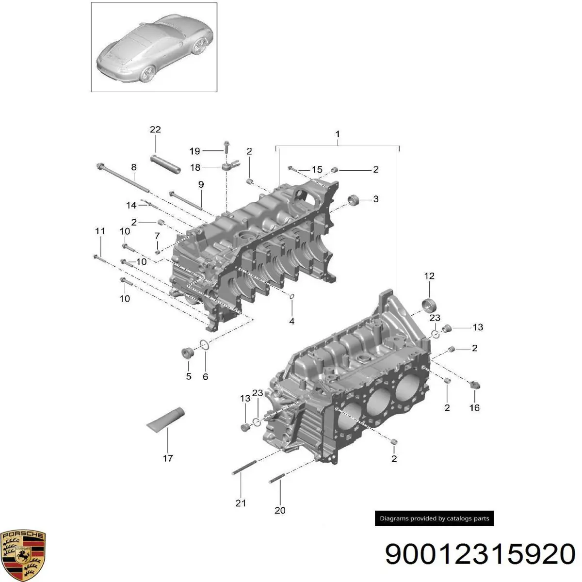 90012315920 Porsche uszczelka korka miski olejowej