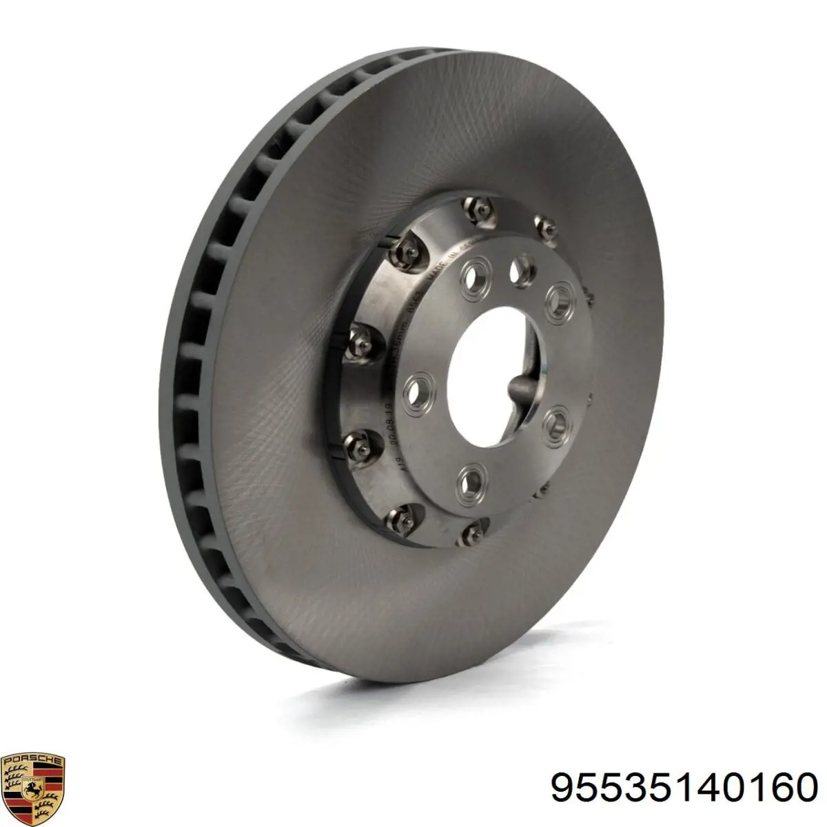 Tarcza hamulcowa przednia 95535140160 Porsche