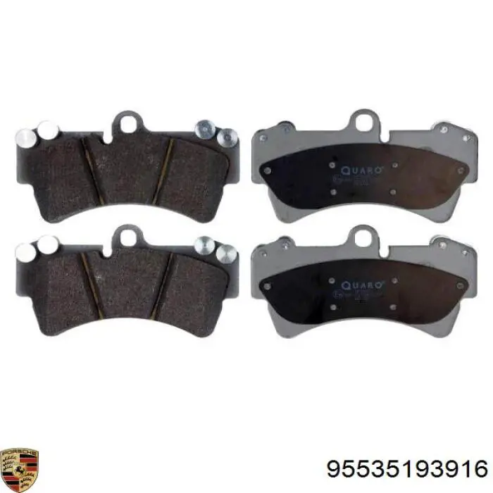 95535193916 Porsche Klocki hamulcowe przednie tarczowe