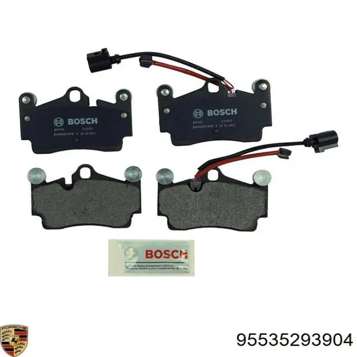 Okładziny (klocki) do hamulców tarczowych tylne Porsche 95535293904 cena, od 369,50 USD