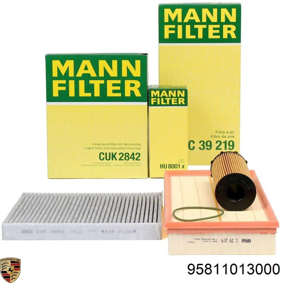 Filtr powietrza 95811013000 Porsche