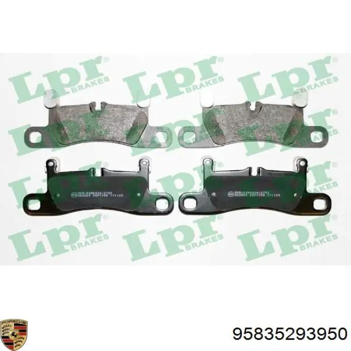 Okładziny (klocki) do hamulców tarczowych tylne Porsche 95835293950 cena, od 58,51 USD