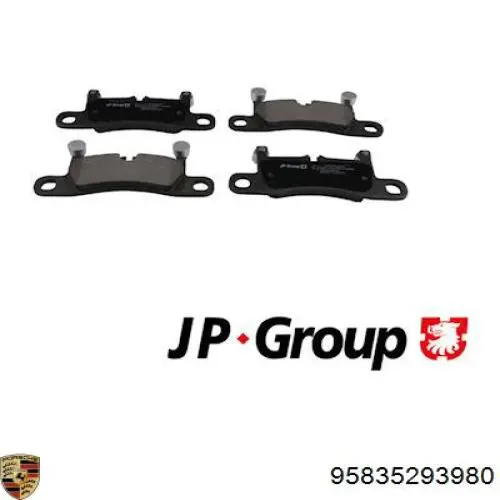 Okładziny (klocki) do hamulców tarczowych tylne Porsche 95835293980 cena, od 185,27 USD