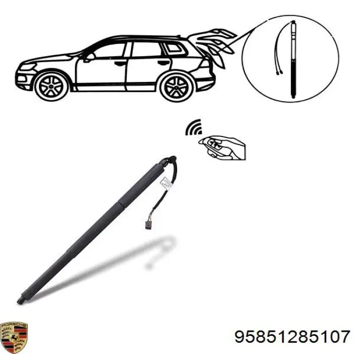 Amortyzator klapy bagażnika (3/5 drzwi-tylnych) Porsche 95851285107 cena, od 124,89 USD