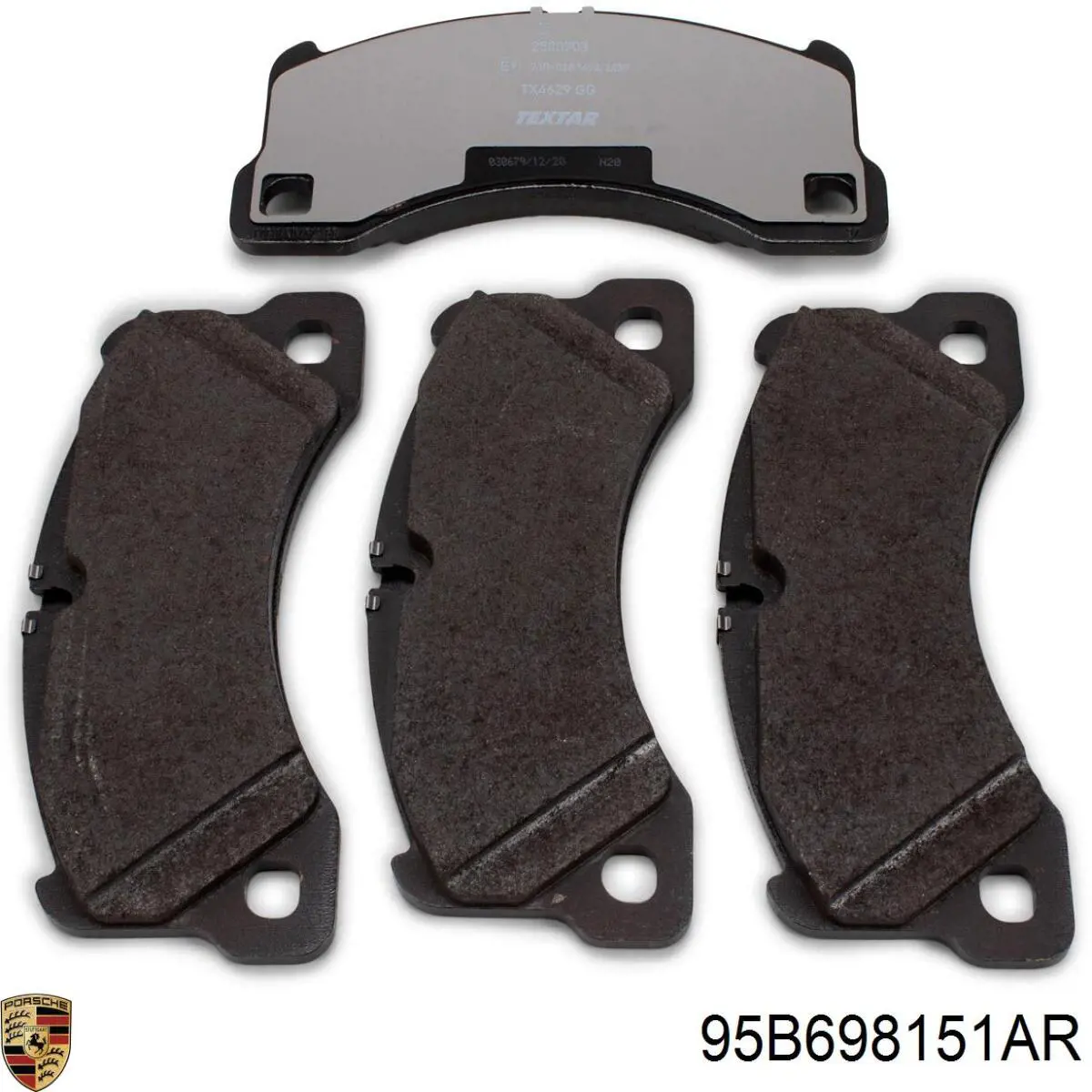Klocki hamulcowe przednie tarczowe 95B698151AR Porsche