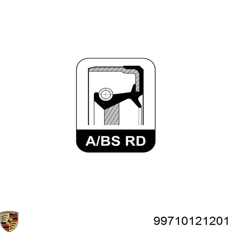 Uszczelniacz wału korbowego silnika tylny 99710121201 Porsche