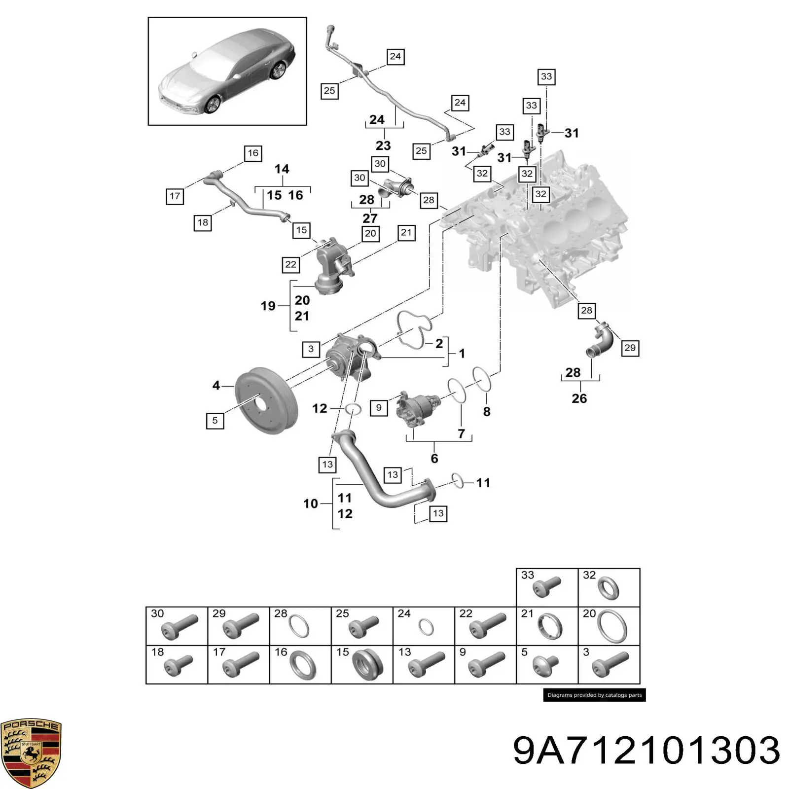9A712101303 VAG Pompa chłodząca wodna