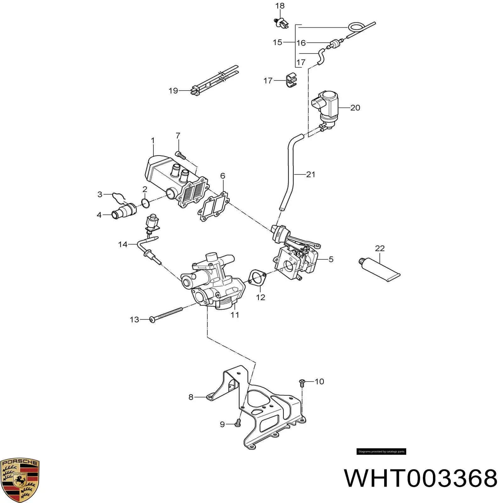 WHT003368 Porsche uszczelka termostatu