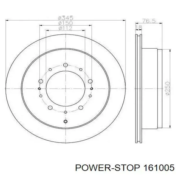 Klocki hamulcowe przednie tarczowe 161005 Power Stop