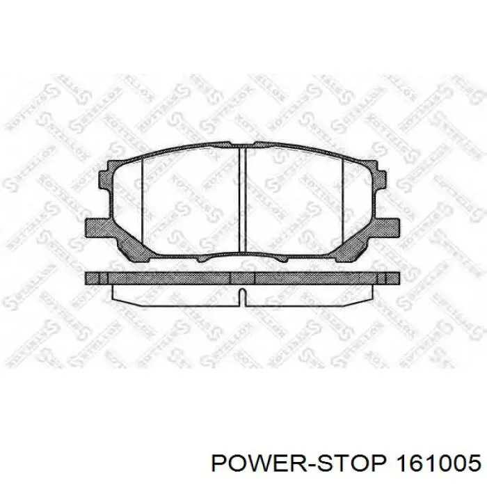 Do koszyka 161005 Power Stop Klocki hamulcowe przednie tarczowe