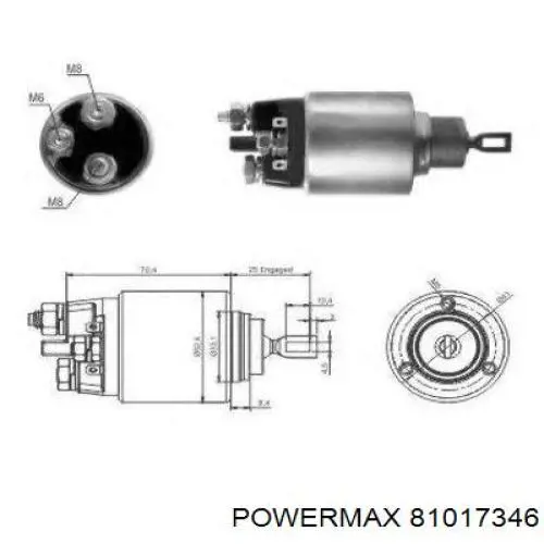 Elektromagnes rozrusznika Mercedes 0011526510 cena, od 34,24 USD
