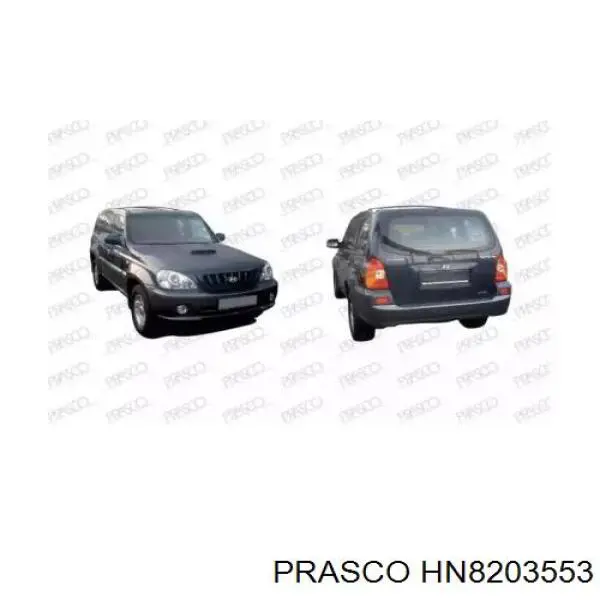 Drzwi tylne prawe do Hyundai Terracan  HP
