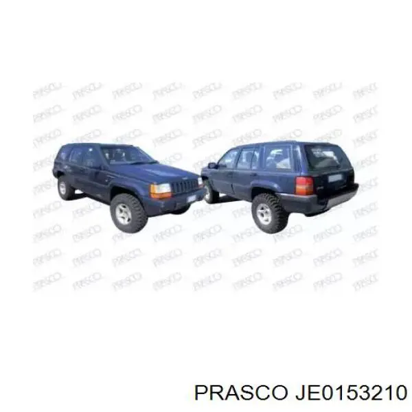 Do koszyka JE0153210 Prasco Osłona chłodnicy kompletna (panel mocowania reflektorów)